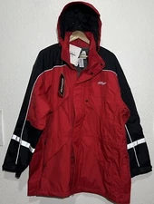 Kellogg’s Men XL Ski Jacket Thinsulate WearGuard 3M Red Black W-Proof Racing NWT