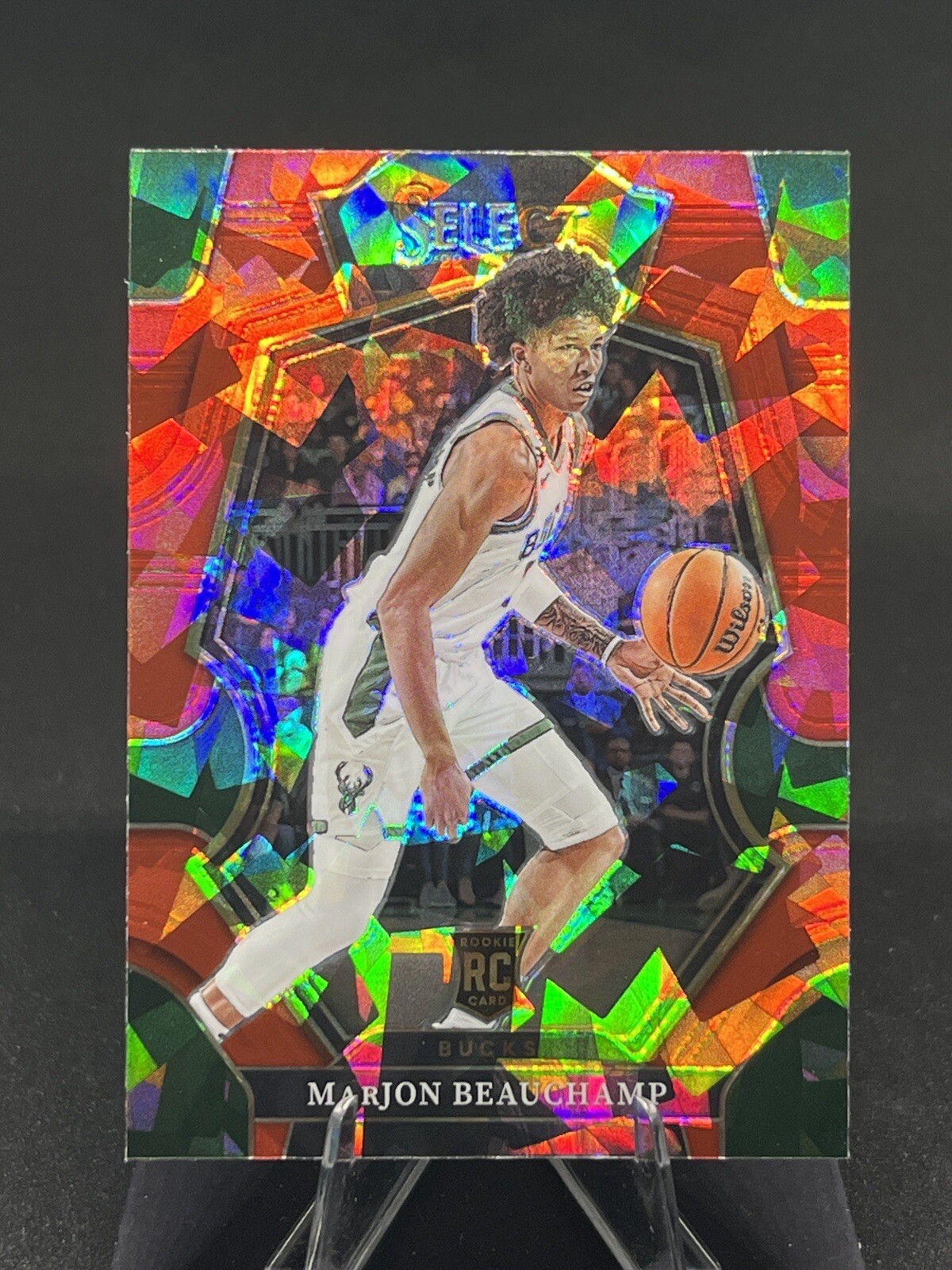 Marjon Beauchamp 2022-23 Panini Select RED CRACKED ICE Premier Level RC #179