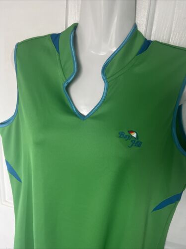 Under Armour Shirt Green M Sleeveless Tank HeatGear Golf UA Woman Medium NEW