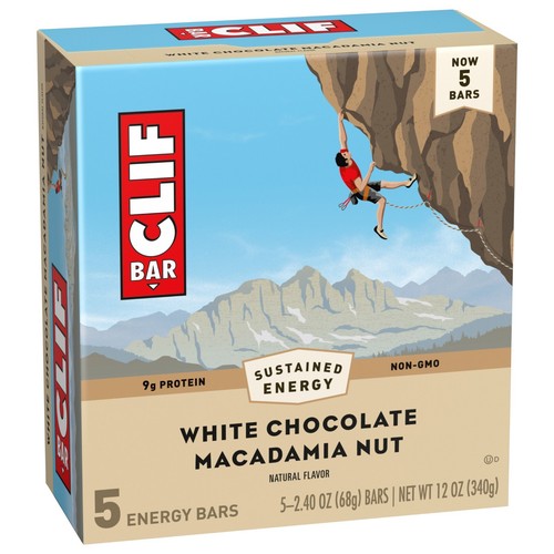 CLIF BAR White Chocolate Macadamia Nut Flavor,Made with Organic Oats(2.4 Oz 5pk) - Picture 2 of 9