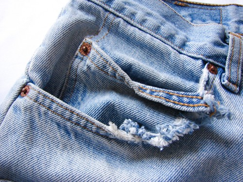 Vintage Levi's Late 90s Orange Tab Light Blue Mudwash Slim Tapered Denim Jeans - Picture 8 of 16
