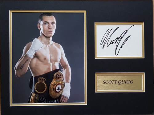 SCOTT QUIGG Signed 16x12 Photo Display Featherweight Boxer COA - 第 1/1 張圖片
