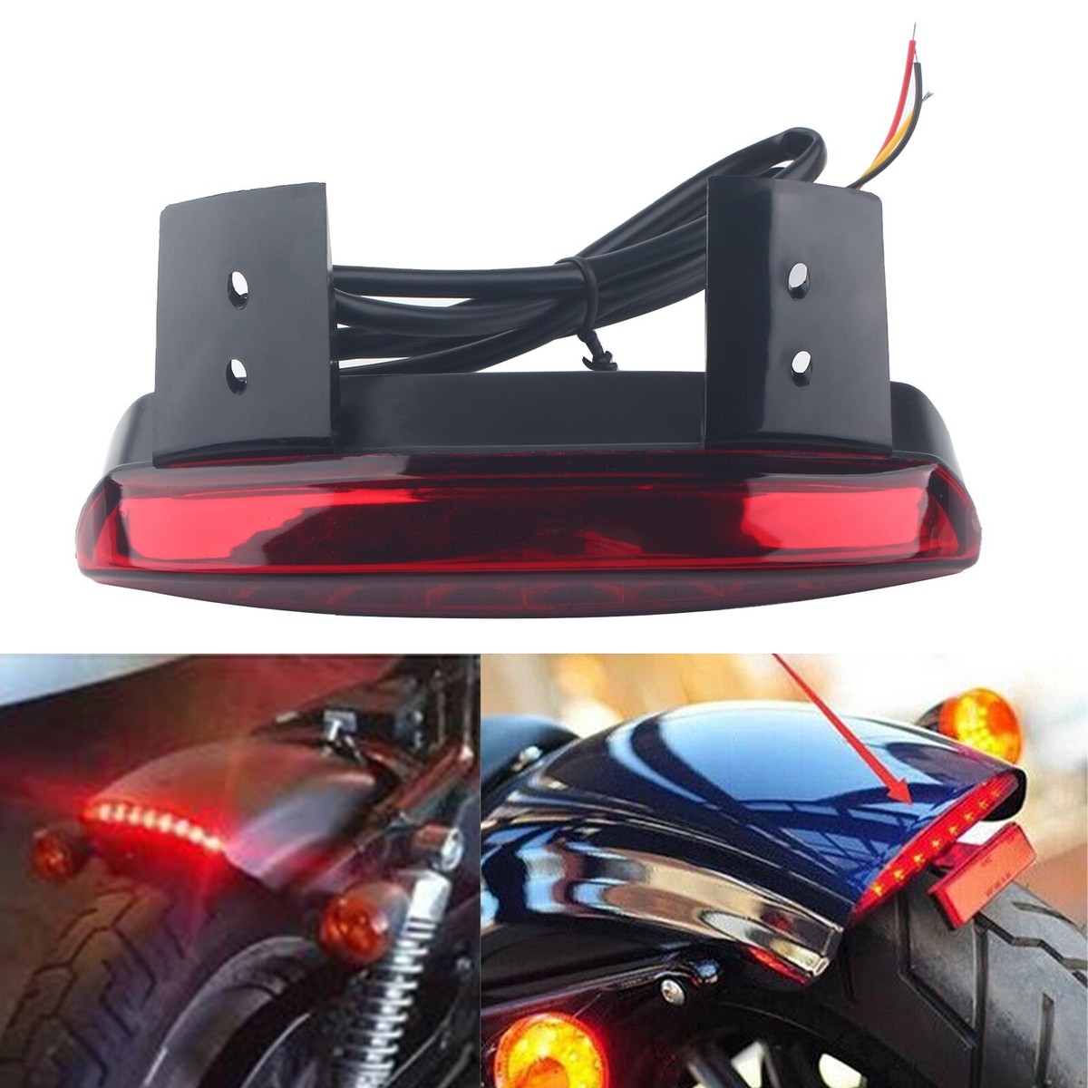 Motorcycle LED Tail Light Fender Brake Light For Harley Davidson