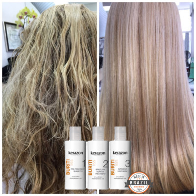Brazilian Keratin Treatment For All Hair Types Vegan 6oz/180ml Kit by KERAZON