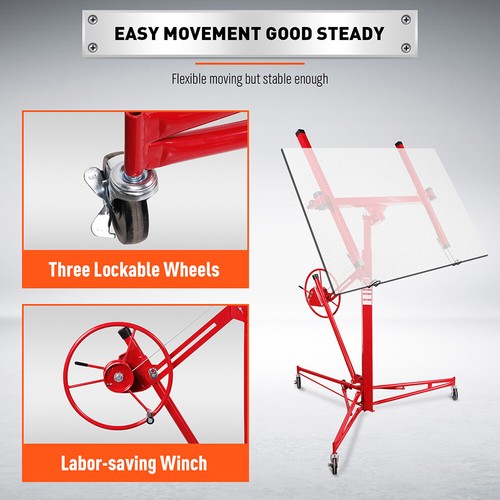 16FT Sheet Panel Lifter Plaster Drywall Panel Gyprock Plasterboard Hoist Lift+S - Picture 6 of 9