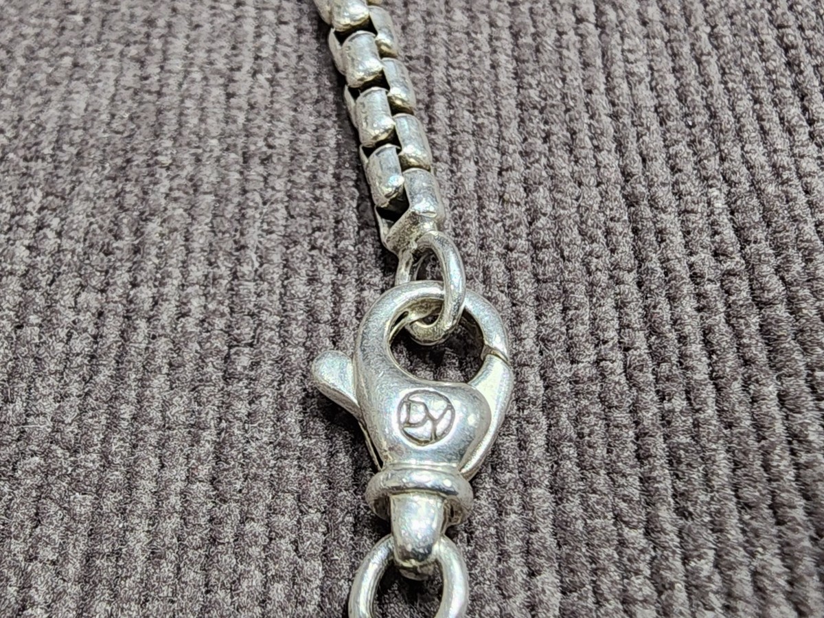 Collier David Yurman En Argent – Modèle Labyrinth – Chaîne Curb Link – Occasion Impeccable