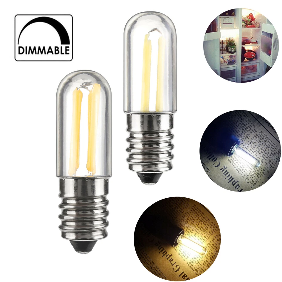 Lampadina a filamento frigorifero congelatore LED dimmerabile Mini E14 E12 1W 2W 3W lampadine - Immagine 2 di 4