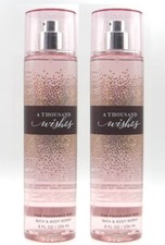 BATH BODY WORKS A THOUSAND WISHES FRAGRANCE MIST SPRAY 8 FL OZ LOT OF 2 PCS