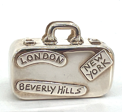 Tiffany 925 Sterling Silver Pill Box Suitcase Luggage Retired 39gr