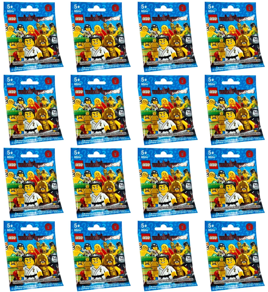 Complete Set of (16) Lego Series 2 Collectible Minifigures 8684 New Sealed 2010 - Image 2 of 4