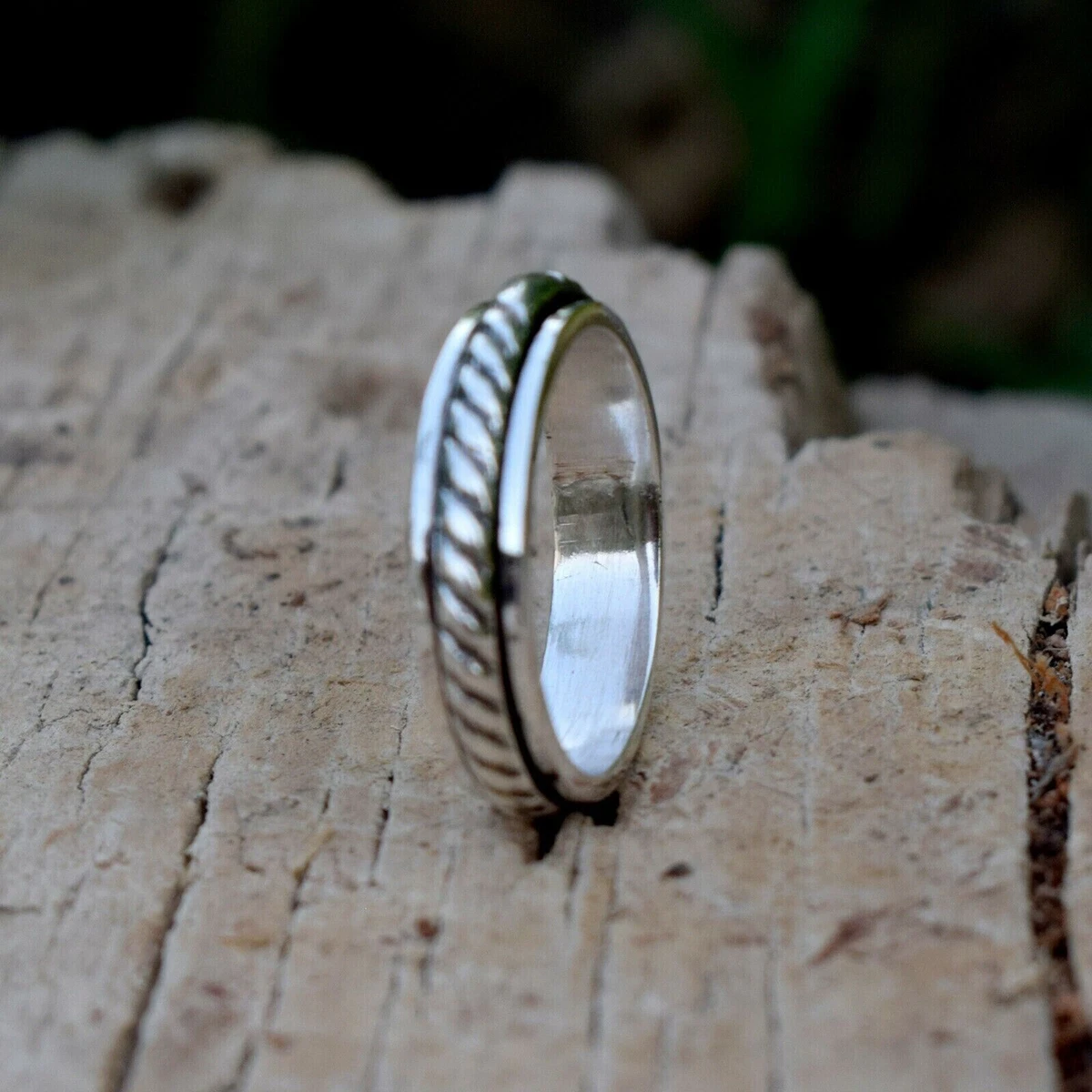 925 Sterling Silver Spinner Ring Meditation Ring Anxiety Ring Fidget Ring