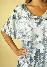 MOTTO sz 16 (US 12) Lace Dana Top stretch embroidered A-line fit NWT rrp$100!