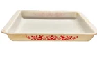 Vintage Pyrex Lasagna Pan 933 Friendship Red Bird 13½" x 8¾ x 1¾"