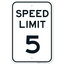Speed Limit 5 MPH Sign,