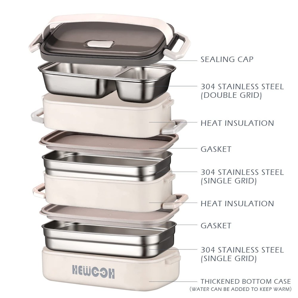 Large Bento Box Adult Lunch Box 74 Oz Large Capacity Reusable Including Lunch