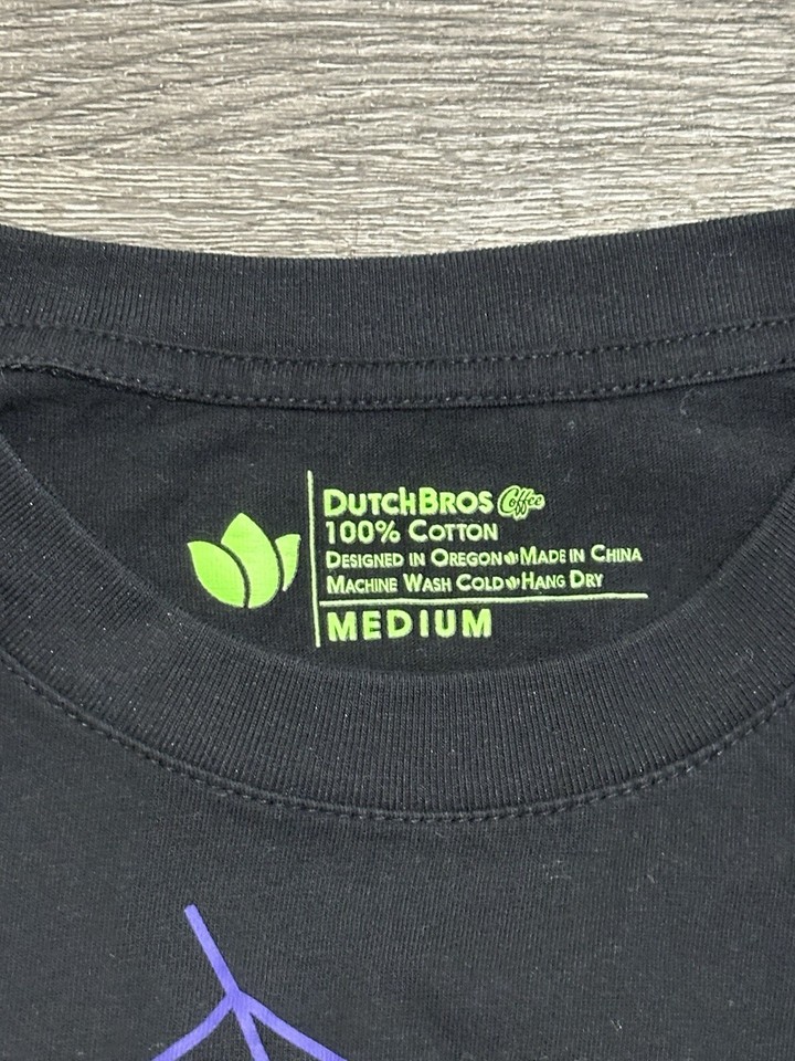 Dutch Bros Rebel 1992 Halloween Shirt Medium Long Sleeve Black Orange