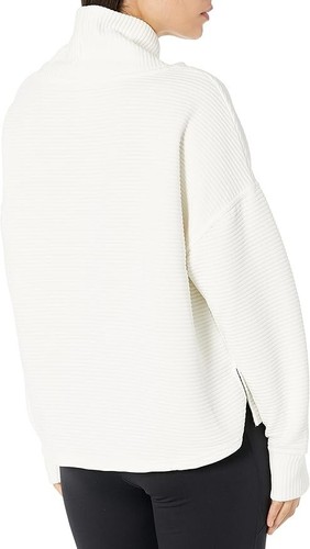 Pullover para mujer Danskin Ridge cuello capucha azul y marfil blanco estilo relax S~M~L~XL~ - Imagen 2 de 6
