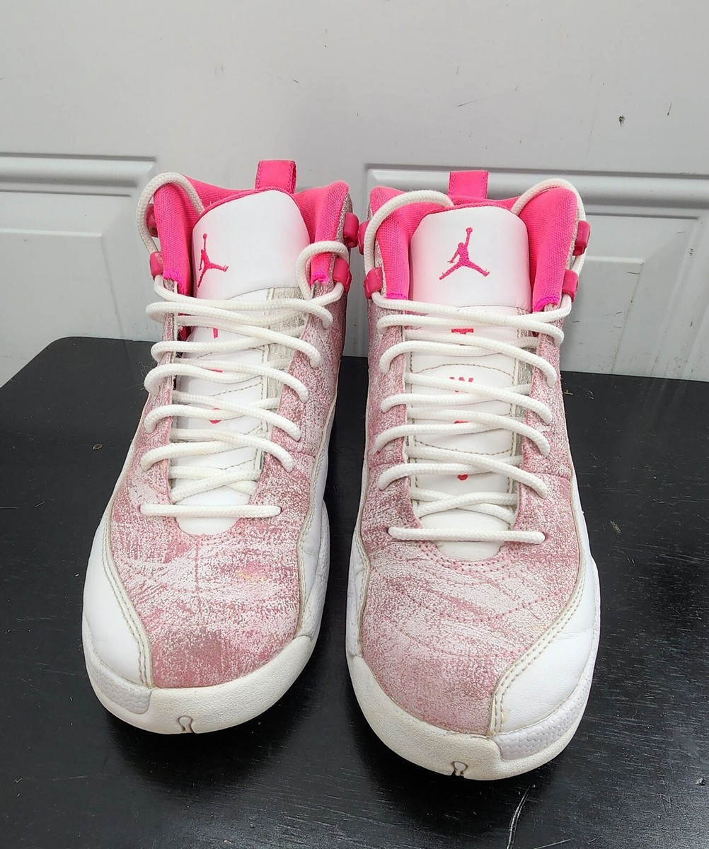 Air Jordan 12(US) ホワイト/ピンク ハイカットシューズ Size 7Y- Air Jordan 12 Retro GS White/Arctic Punch-Hyper
