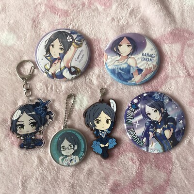 KANADE HAYAMI IDOLMASTER CINDERELLA MÄDCHEN MERCH-SET SCHLÜSSELANHÄNGER ABZEICHEN ANHÄNGER ANIME