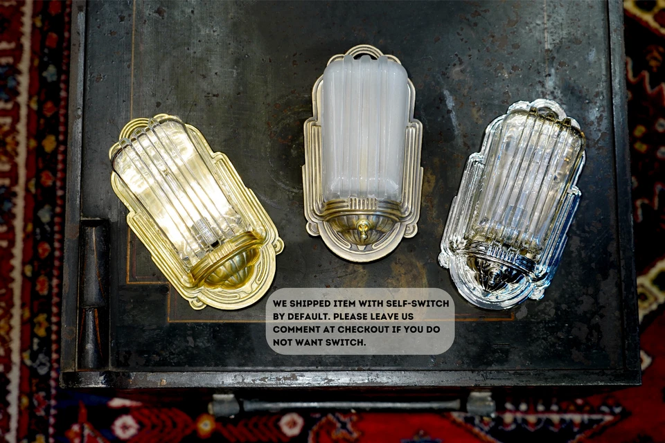 Elega - Vintage Art-Deco Brass Wall Sconce | Vint-In-Haus - Image 4 of 4