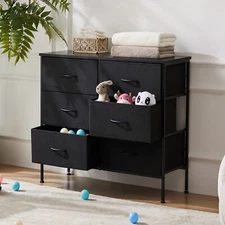 ZUNMOS Dresser of 6 Drawers Organizer Storage for Bedroom Closet Nursery Hallway
