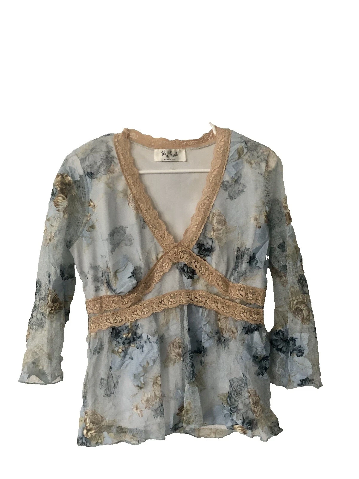 Nylon Regular Size Vintage Tops for Women