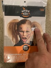 Hyde and Eek Boutique Halloween Glam Skull Bright Tattoo and Gem Kit Accessory