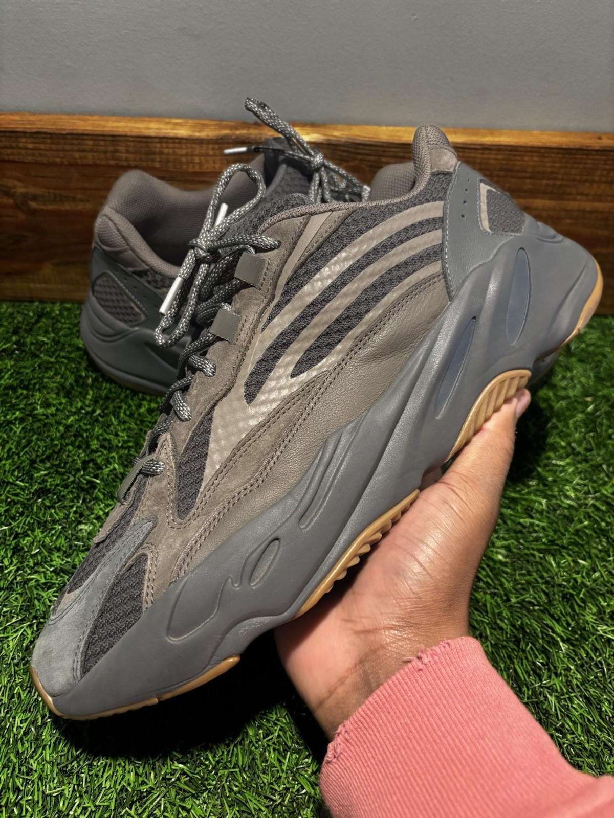 Size 14 - adidas Yeezy Boost 700 V2 Geode brown Suede Leather (EG6860) thumbnail 4