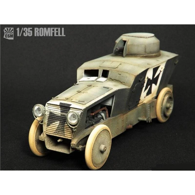 Modello Auto Corazzata Romfell Panzerwagen Austro-Ungarico Wwi Armatura | Rame - Immagine 2 di 4