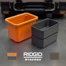 RIDGID Stackd™ Accessory Bins -- Pro Gear System Gen 2.0 6 Compartment Organizer