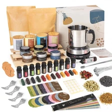 SAEUYVB Candle Making Kit - DIY Starter Soy Candle Making Supplies with Wax