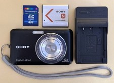 Sony Cyber-shot DSC-W310 12.1MP 4X Optical Zoom Digital Camera -Black W/ Extras