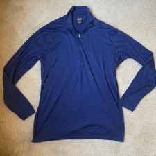 Vintage Patagonia Pullover Mens Large Capilene 1/4 Zip Navy Blue Made in USA