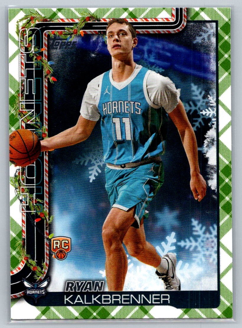 💎2025-26 Topps Holiday BBall Plaid #H194 Ryan Kalkbrenner RC - Hornets💎