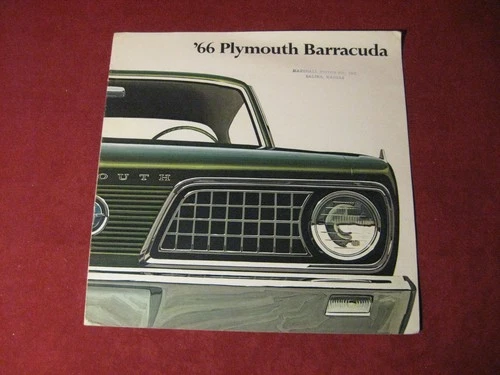 1966 Plymouth Barracuda Sales Brochure Booklet Catalog Old Original