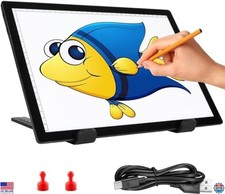 A4 Rechargeable Tracing Light Pad with Stand, 5-Level Brightness, Wireless