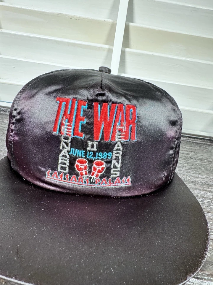 De colección 80’s The Warll Sombrero con Correa Sugar Ray Leonard Thomas Hearns Caesars Palace Foto 2 de 4