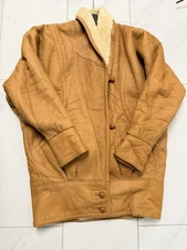 Vintage Patmos Shearling Coat – 100% Sheepskin Leather Jacket Made in Argentina