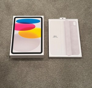 Apple IPad 10th Generation Wi-Fi Cellular 64GB Silver Box Only MQ6J3LL/A Folio