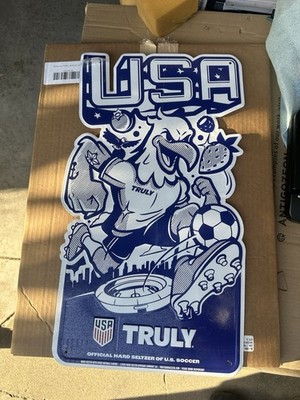 Eagle Player Truly Hard Seltzer USA Soccer Team 2026 Tin Sign