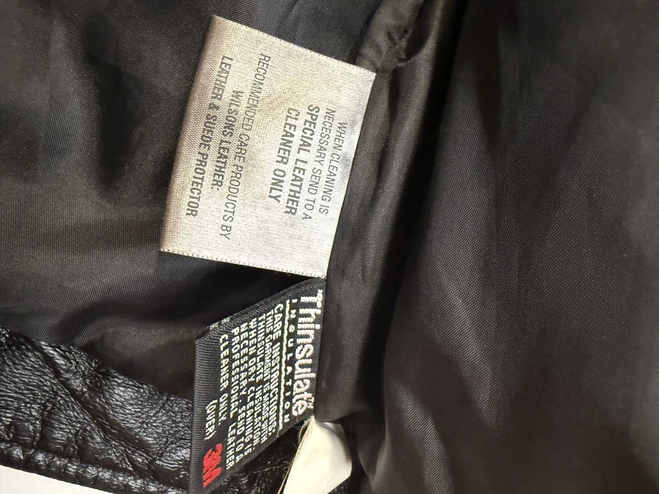 Chaqueta de cuero con cremallera para niños Wilsons talla XS (4/5) negra aislante usada en excelente estado Foto 4 de 4