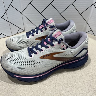 BROOKS Ghost 15 Running Shoes Womens Size 7.5 B Spa Blue Neon Pink Copper 