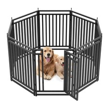 Dog Fence for Yard Outdoor Indoor Dog Playpen 40" Height 8 Panels Metal