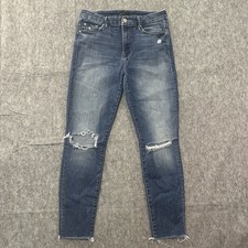 Mother Jeans High Waisted Looker Ankle Fray in Furiously Happy Women's - Size 28