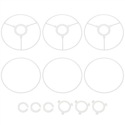 7 Zoll Lampenschirmring, 3er Set Lampenschirmrahmen mit Adapter für Lampen