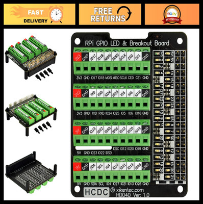 GPIO Status LED Terminal Block Breakout Board HAT for Raspberry Pi A+ 3A+ B+ 2B