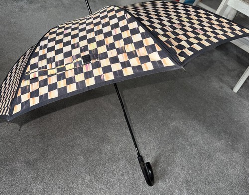 MacKENZIE CHILDS COURTLY CHECK SEAMLESS UMBRELLA 