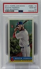Dustin Pedroia PSA 10 - 2017 Topps Archives ‘1959 Bazooka Style’ -Red Sox Engine