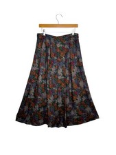 VTG womens 12 floral print high waisted pleaded midi skirt Whimsical Fairy