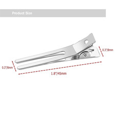 50Pcs Metal Double Prong Pin Curl Hair Clips for Styling Sectioning,Silver Ha...